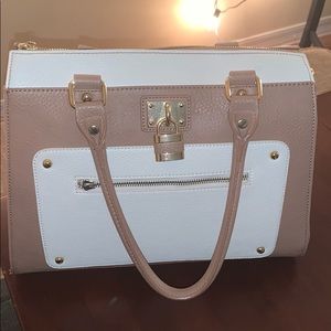 Tan and White Purse